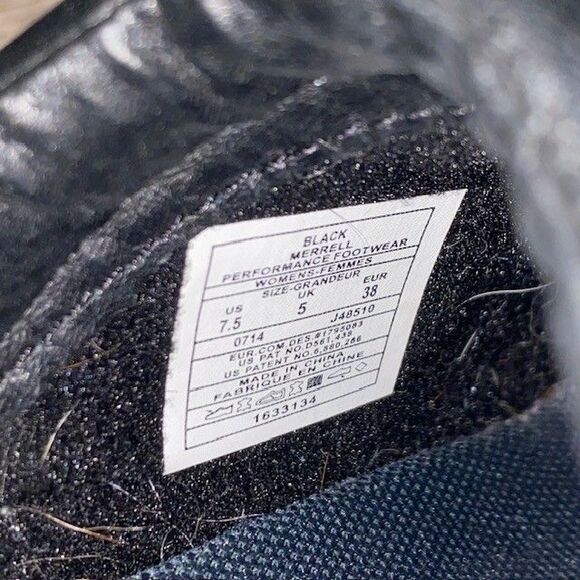 Merrell Encore Nova 2 Black Leather Slip On Mule Shoes J48510 Women US 7.5 - Picture 5 of 7